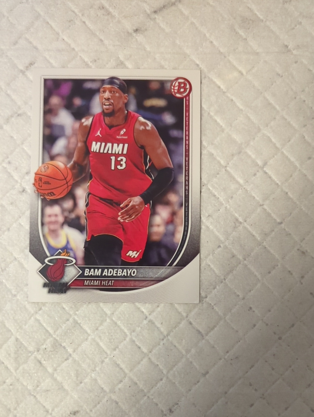 2025 Bowman Basketball Bam Adebayo Miami Heat #89 Veteran Trading Card